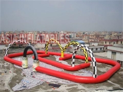Gymnastics Inflatable Tumbling Mat, Factory Price Air Sealed Painting Inflatable Race Track
