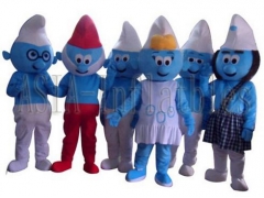 Il costume della mascotte di smurfs
