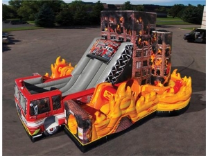 Inflatable Fire Rescue Obstacle Course