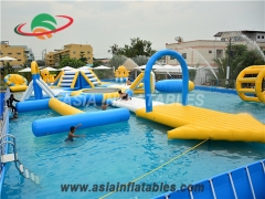 Interactive Inflatable Inflatable Water Aqua Run Challenge Aqua Park