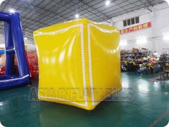 palloncino giallo cubo gonfiabile in PVC