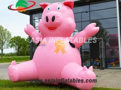 Custom Giant Cartoon  Inflatable Pig For Congratulations