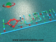 LED Light Floating Letter Model Water Park Inflatable Aqua Obstacle Course