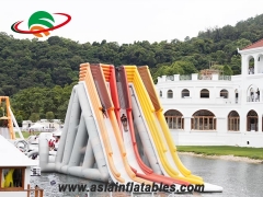 Hot sale customize 2 lanes Challange inflatable water slide adult or kids