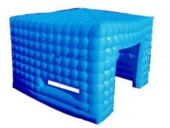 Tenda gonfiabile blu del cubo
