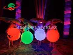 Inflatable interactive ball with led light