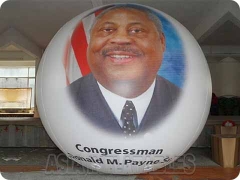 pallone gonfiabile ad elio per elezioni presidenziali con figura stampata