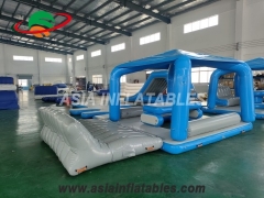 Divertente Piattaforma gonfiabile per il tempo libero di livello commerciale (capacità 6/8/10 persone) - Superficie antiscivolo, PVC resistente ai raggi UV, valvola di gonfiaggio rapido, pontile galleggiante portatile per resort/feste